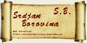 Srđan Borovina vizit kartica